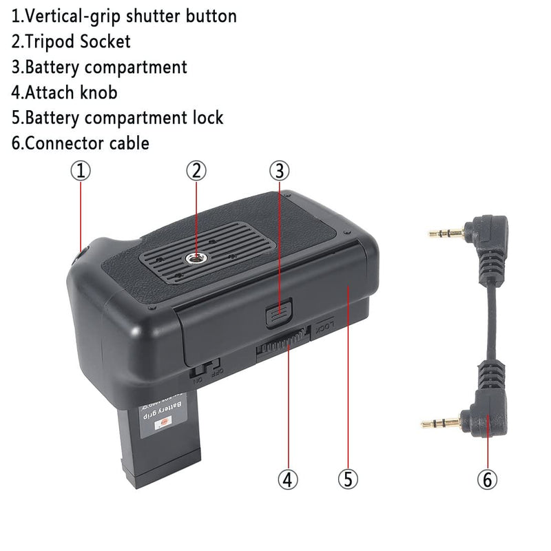[AUSTRALIA] - DSTE Replacement for Pro IR Remote 100D Vertical Battery Grip Compatible Canon EOS 100D Rebel SL1 SLR Digital Camera as LP-E12 