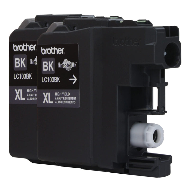 Brother LC1032PKS Printer High Yield Cartridge Ink Black (2-Pack) Cartridges