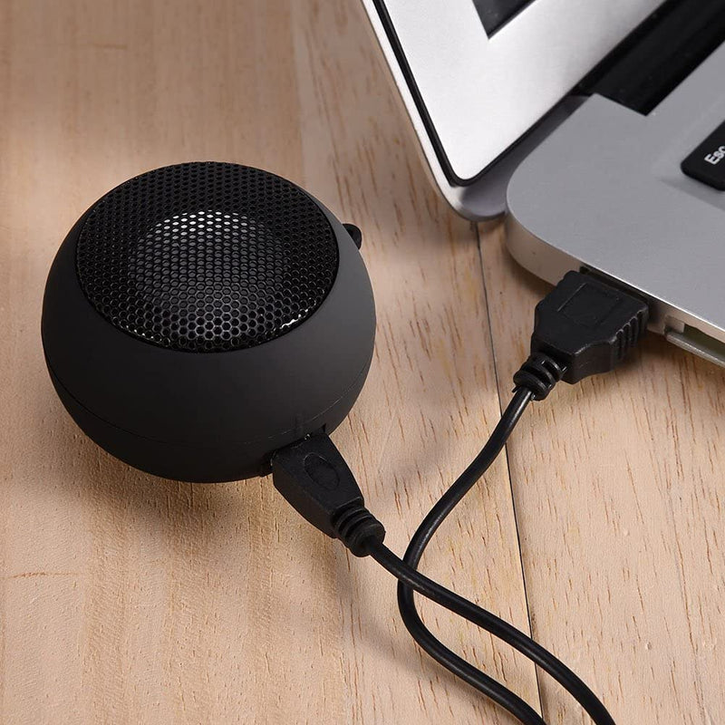 Lightweight Mini Portable Travel 3.5mm Speaker Built-in Battery for Mobile Phone MP3 PC (Black) black