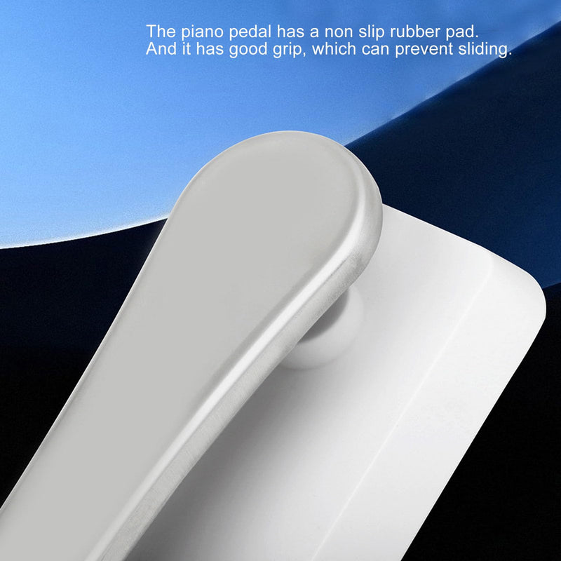 Sustain Pedal, Universal Keyboard Sustain Pedal with 1/4in (6.35mm) Input Plug & Anti Slip Rubber Bottom, Piano Foot Pedal for Digital Piano, Electronic Keyboard, MIDI White
