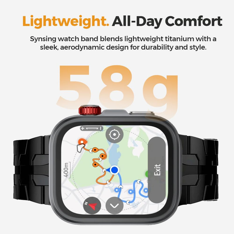 Titanium Metal Band for Huawei Watch Fit 5 Pro/5/4/4 Pro/3 for Men | 40% Lighter than Steel,Hypoallergenic,Corrosion Resistant,Durable,Fits wrist 5.9"-8.6",Length Adjustable,Secure Clasp black 22mm