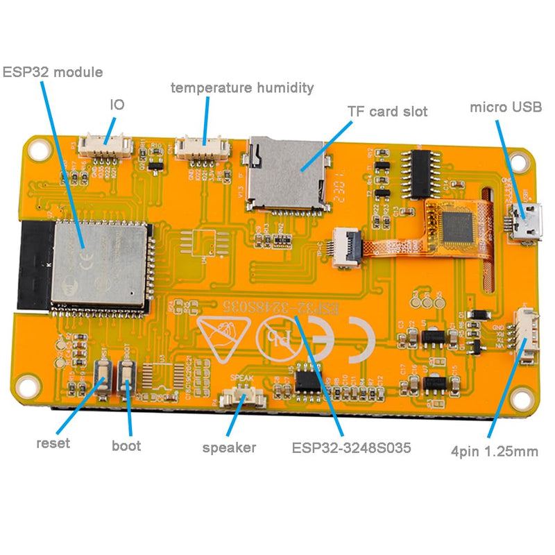 3.5" inch ESP32 Display ESP32-3248S035C Capacitive Touch Screen TFT LCD Module 320x480 ST7796 ESP-32 Development Board for Arduino IDE