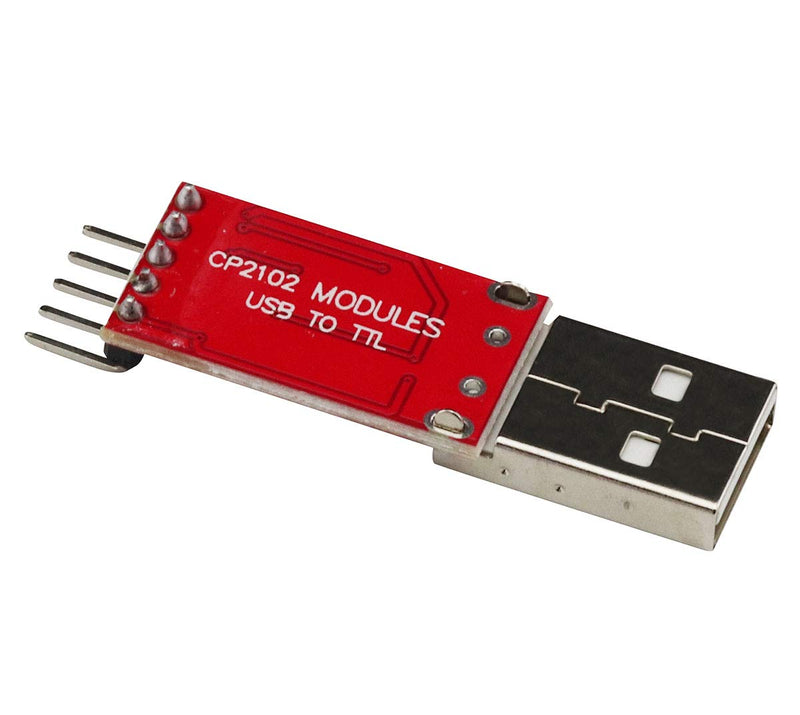 VKLSVAN 2PCS CP2102 Serial Module USB to TTL Converter Adapter UART Downloader 3.3V/5V with Jumper Wires