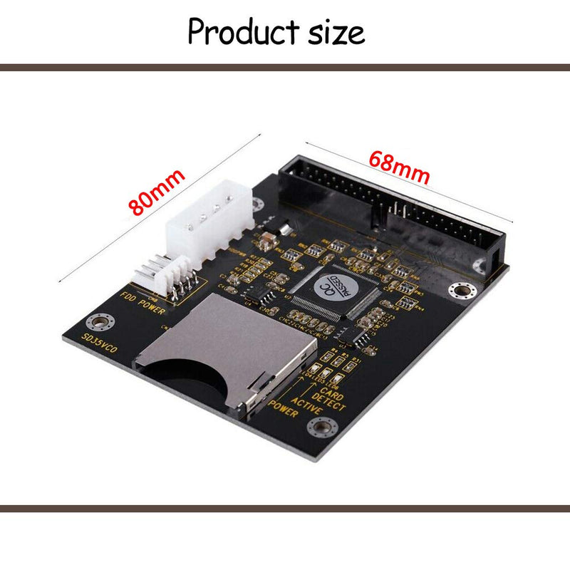 KOOBOOK 1Pcs SD SDHC Card to IDE 3.5" 40Pin Male Adapter Male IDE Hard Disk Drive Adapter
