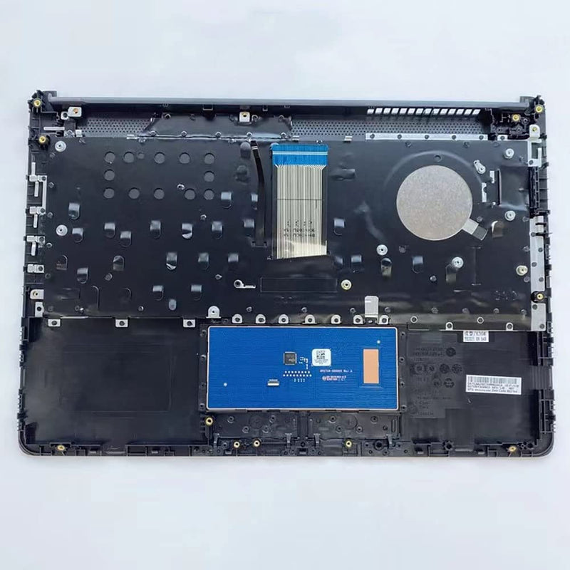 Replacement Laptop Upper Case Palmrest Backlit Keyboard Touchpad Assembly Part for HP 14-CF 14Z-DK 14S-CF 14S-DK 14-DF L24817-001 Black