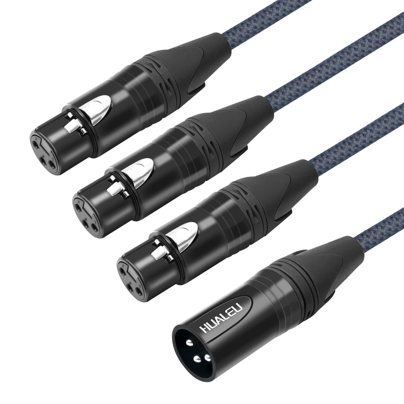 5FT 3Pin XLR 1 Male to 3 Female Y Splitter Cable,3 Way XLR Splitter Balance 1 Male to 3 Female Audio Cable for Mixer, Microphone,3 Microphones are Connected to one Input 5Feet XLR 1 M To 3 F