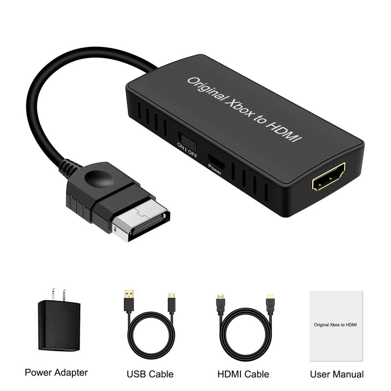 [AUSTRALIA] - HD Link Cable for Original Xbox Original Xbox HDMI Converter Automatically Detects and Converts YPbPr Component Signal to 480i/720p Output（100% Improved Picture Quality） 