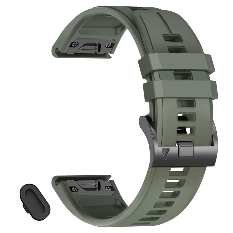 22mm Quickfit Watch Band Compatible with Fenix 8 Pro/tactix 8 AMOLED 47mm/Fenix E/7 Pro/7/6 Pro/6/5 Plus/5,Silicone Bands for Descent G2/G1 Solar/Forerunner 970/965/955/945/quatix 8 7 47mm 7pack1