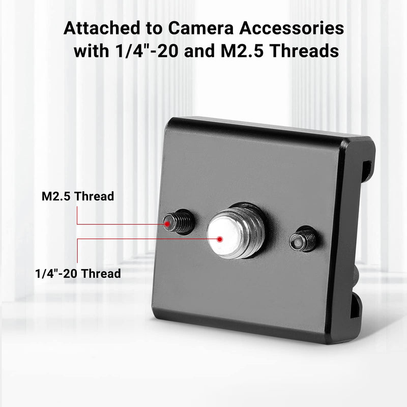 SmallRig Cold Shoe Mount (2pcs Pack) with 1/4"-20 Thread for Camera Cage Flash LED Monitor Microphone - 2060 2