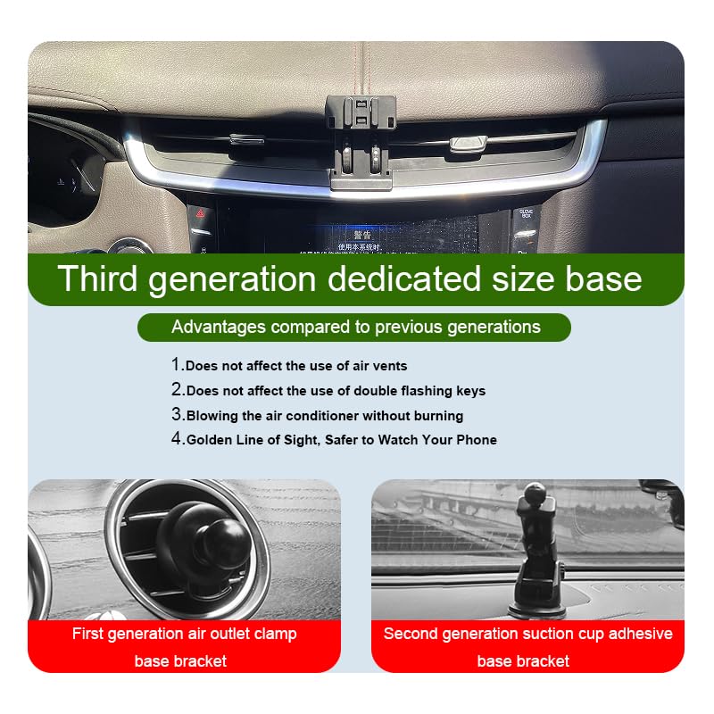 Car Phone Holder for Cadillac XTS 2013-2019 Auto Accessories | Auto Lock Hands Free Cell Phone Mount Car fits for iPhone & All Smartphones