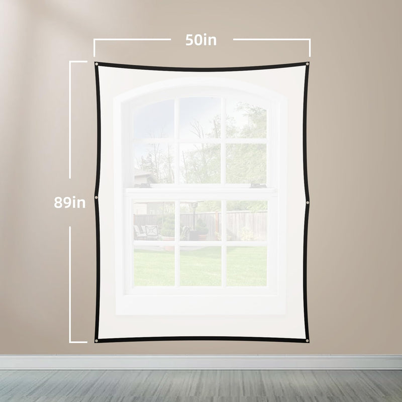 [AUSTRALIA] - 50" x 89" Holographic Rear Projection Screen, with Mounting Foldable and Portable Anti Crease Indoor Projection Double Sided Video Projector Screen, for Projecting Halloween Videos, Film Night 100 Inch 