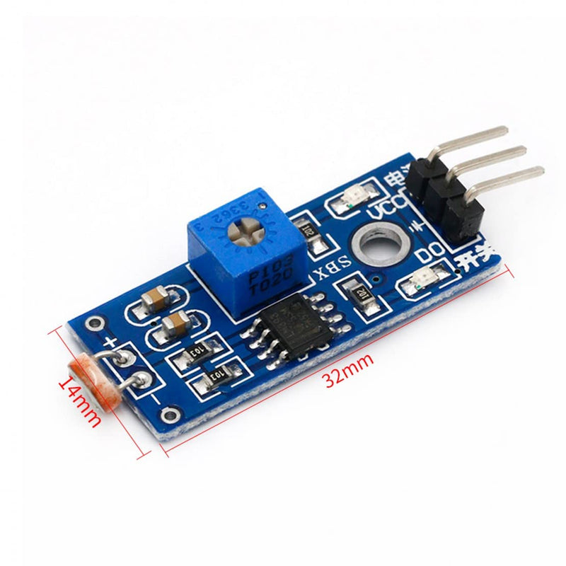 [AUSTRALIA] - JZK 5x Photorresistor Sensor Module Digital Light Intensity Sensor Module Light Brightness Detector Module Light Brightness Sensor 