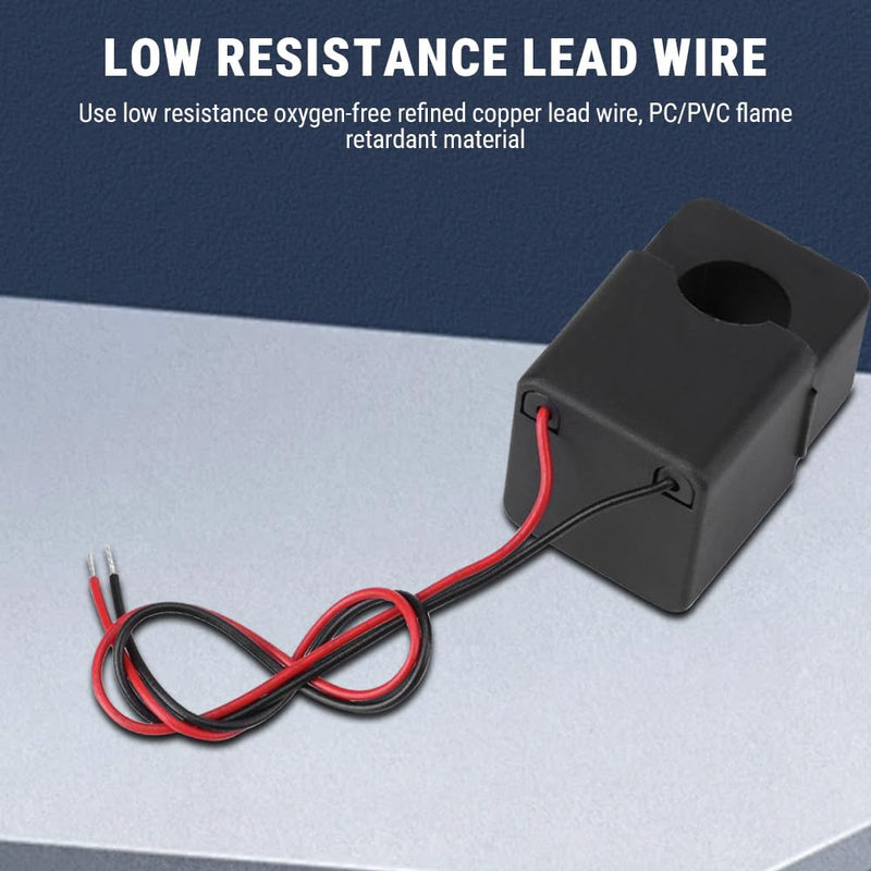 Uadme Split Core Current Transformer, PZCT-02 Current Transformer 100A, Precise Current Sensor for 100A Amp Energy Meter, Fully Closed, Snap Connection Structure