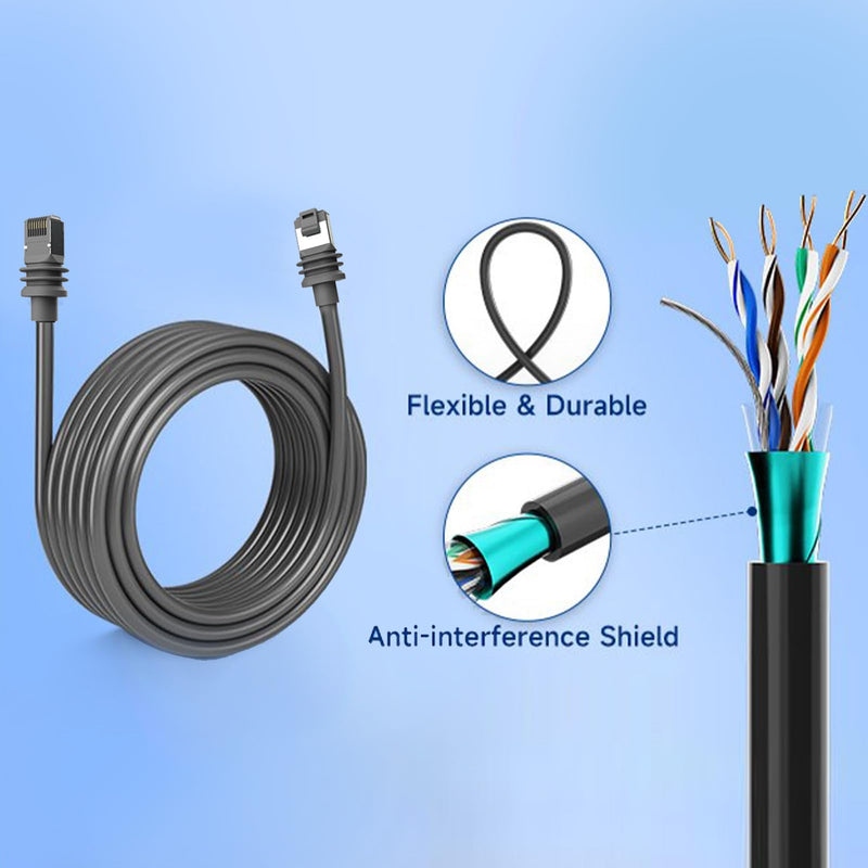 Zunate 16ft Starlink Gen 3 Cable, Starlink Cable Extension, Waterproof Satellite Replacement Cable for Starlink Gen3 V3, Standard 16Ft 5M Cable for Starlink Gen 3 Outdoor Cable 16FT(5M) 16FT(5M)