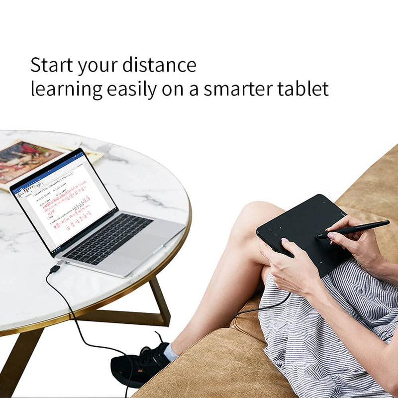 Drawing Tablet-XPPen Deco mini7W 7 x 4 inch Bluetooth 5.0 Graphic Tablet Pen Tablet with 16394 Levels Pressure,for Online Teaching/E-Learning Compatible with Window/Mac/Android/Chrome/Linux 7 Inch