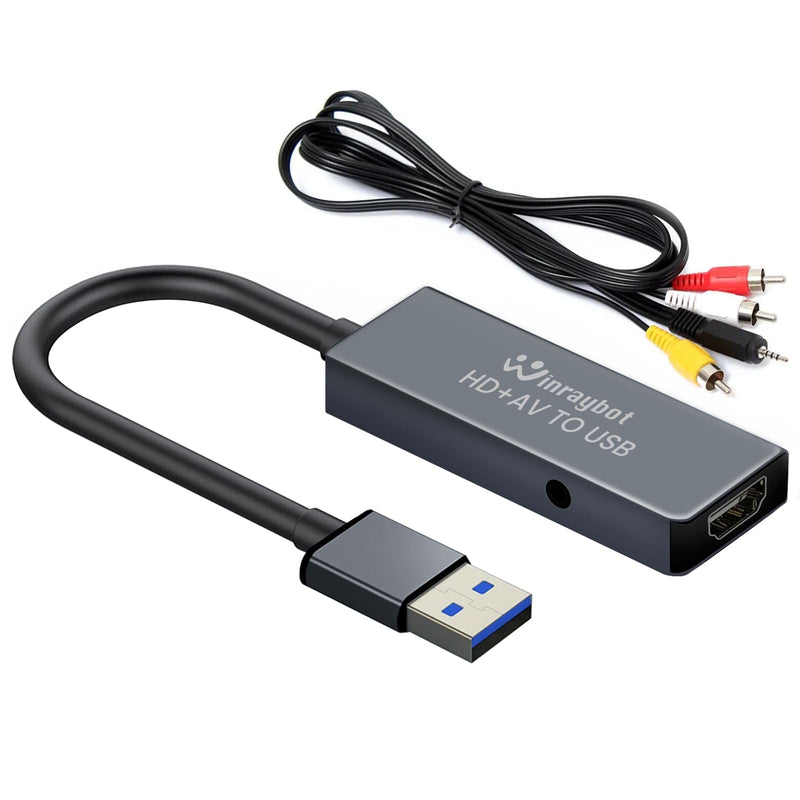 [AUSTRALIA] - USB Video Capture Card for VHS/HDMI/AV/RCA - Analog to Digital Video Converter - VHS to Digital/USB/RCA Converter - Compatible with Mac/Windows/Linux USB Video Capture Card 