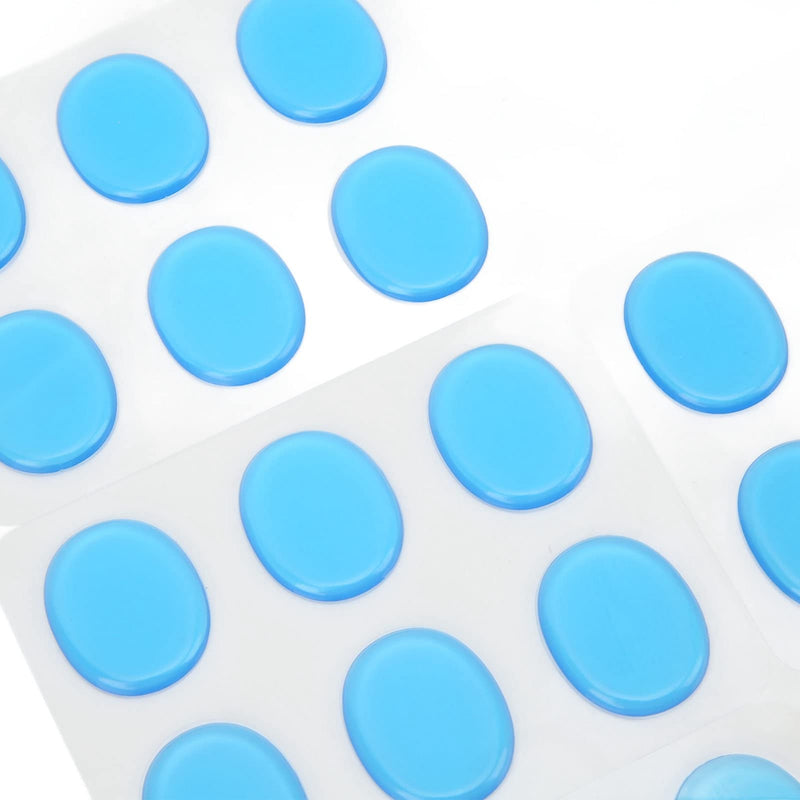 30Pcs Drum Dampeners Gel Pads Silicone Drum Silencers Sound Dampening Muffler Pads, Drum Dampeners Gels Silicone Gel Pads Soft Drum Dampeners for Drums Cymbals Tone Control,Black,Blue(Blue)