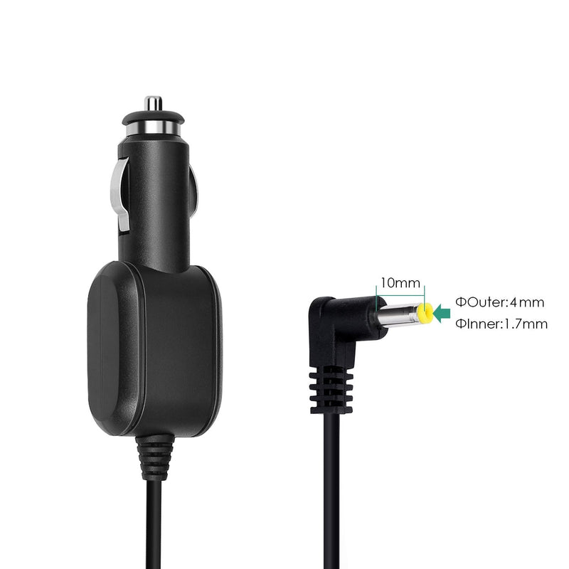 NAVISKAUTO 12-24V Car Cigarette Lighter Power Cable Charger Adapter Cable for NAVISKAUTO Car Portable DVD Player -1 in Pack (Black)
