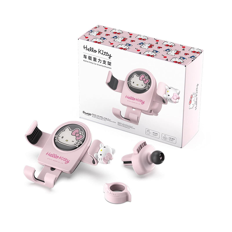 WIEEZN Cute Phone Mount for Car, Pink Cat Air Vent Clip Car Phone Holder Mount Fit for All Cell Phone, Pretty Car Accessories for Women and Girls Pink-1