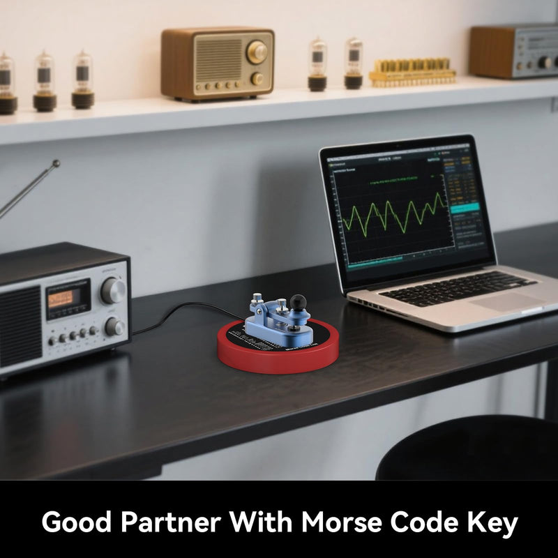 [AUSTRALIA] - PUTIKEEG Morse Code Round Table Key morse code List Learning Shortwave Radio (Red) Red 