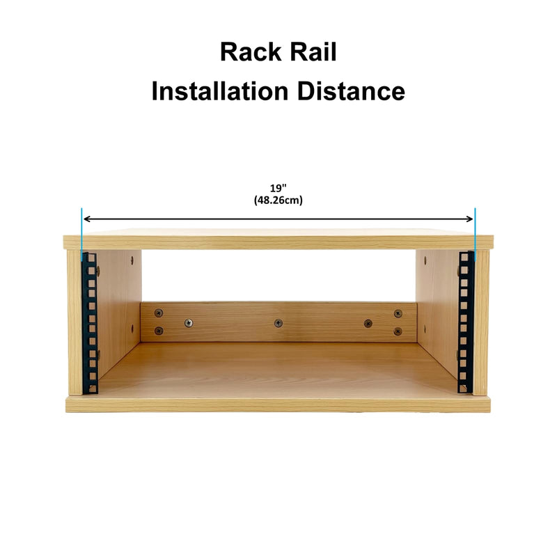 4U Rack Rails with M6 Rack Mount Screws and Cage Nuts Set for DIY Server and Studio Racks