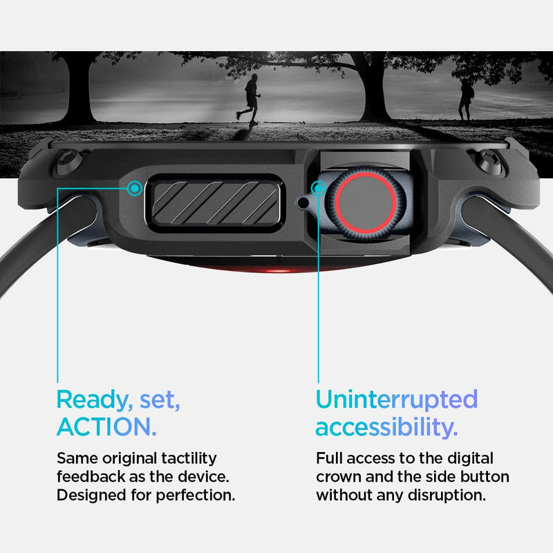 Spigen Tough Armor MagFit Designed for iPhone 16 Pro Case and Tough Armor Designed for Apple Watch Series 11/10 46mm