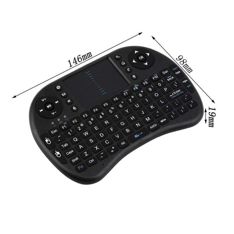 Mini Wireless Keyboard - 2.4GHz Controller with Touchpad Mouse Combo by TV xStream, Compatible with Android TV Box, IPTV, HTPC, Smart TV, PC, X-Box,etc.
