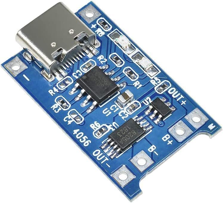 Fastsaw Pack of 25 Micro Input Interface Type-C USB 5V 1A 18650 Lithium Charger Module Charging Card with Double Protection Function