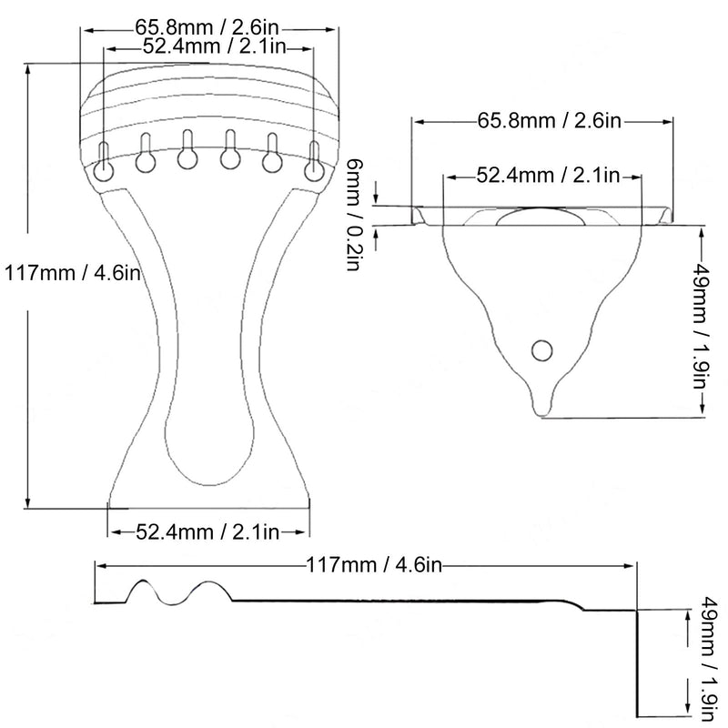 [AUSTRALIA] - 6 String Guitar Tailpiece, Silver Color Plated Good Sustain Tailpieces Replacement for Stringed Instrument Repair, Resonator Tailpiece Trapeze Tailpiece Guitar 
