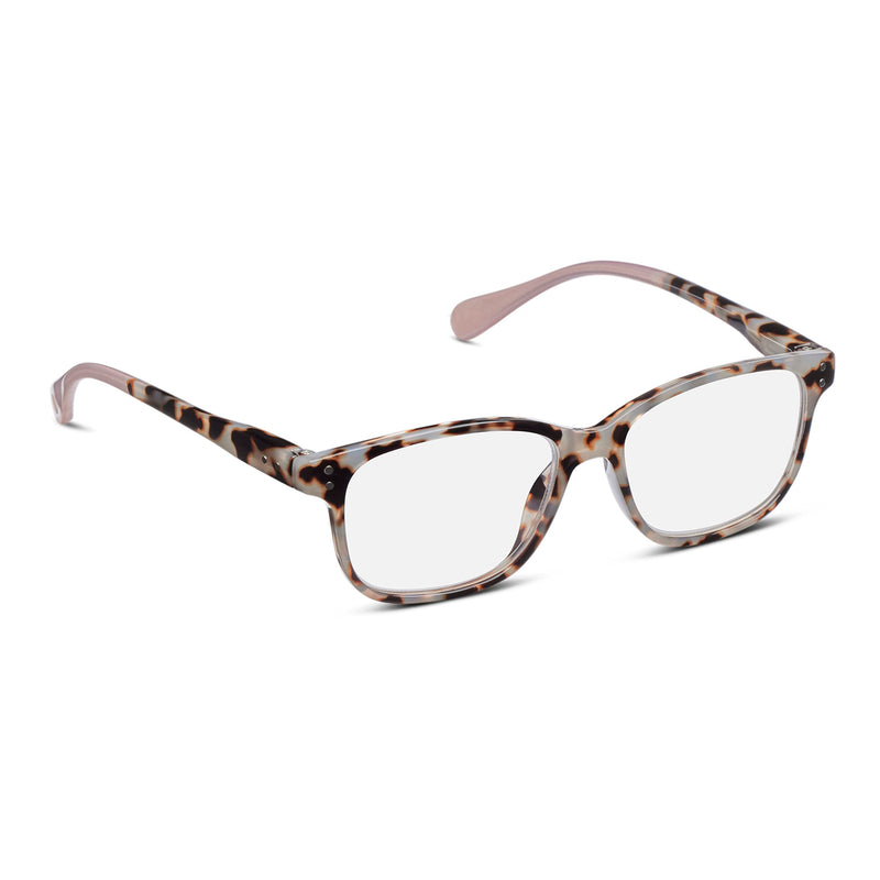 Peepers by PeeperSpecs Women's Reading Glasses - Nature Walk Gray Tortoise/Pink 1.5 x