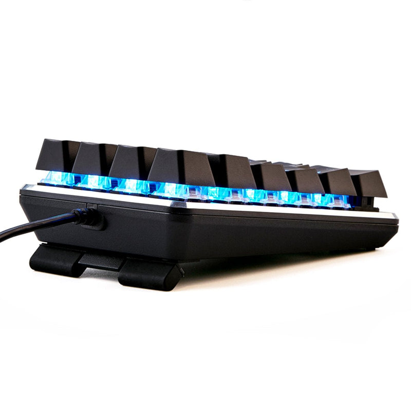 Qisan Mechanical Numeric Keypad Brown Switch Wired Ice Blue Backlight Gaming Keypad/Keyboard 21 Keys Portable Mechanical Numpad Extended Layout | Laptop Accessories | keypad for Computer Brown Switch-Blue