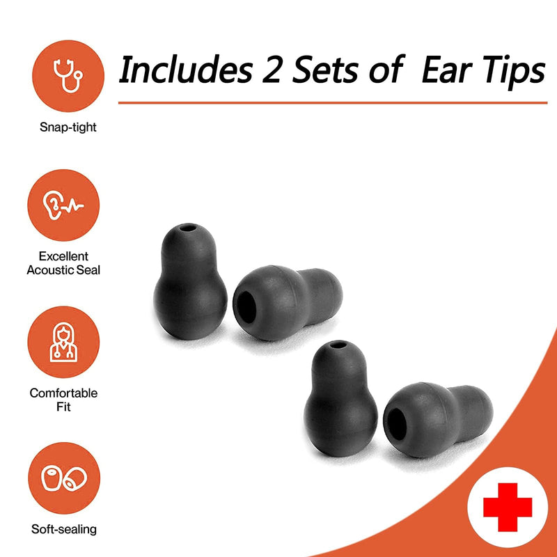 [AUSTRALIA] - Replacement Accessories Kit Fits Classic 3, Cardiology 3 & Cardiology 4 Stethoscope for Littmann Stethoscope Replacement Parts & Stethoscope Bell Diaphragm Cover and Eartips Replacement Parts (Black) 