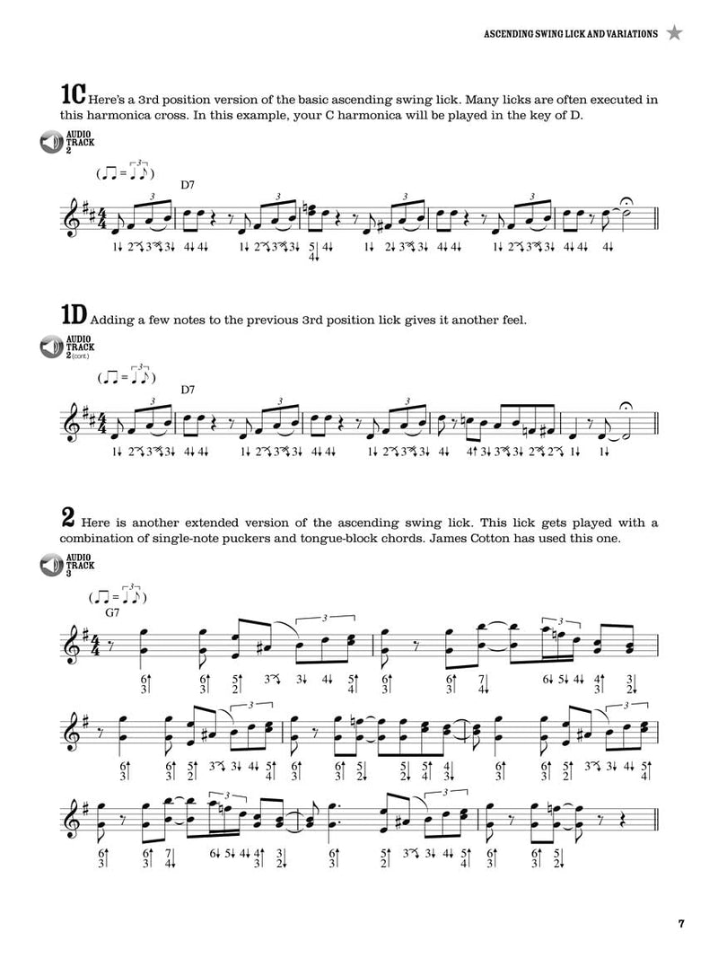 [AUSTRALIA] - 100 Authentic Blues Harmonica Licks Steve Cohen | Harmonica Instructional Book with Online Audio | Learn Blues Harmonica Techniques, Solos, and Riffs | Beginner to Advanced Sheet Music Songbook 