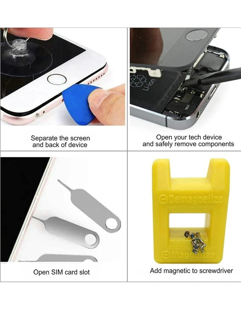 Screwdriver Repair Set Tool Cleaning Kit for Apple iPhone 5 6 6S 7 8 X XS XR SE 11 12 13 14 15 Plus Pro Max mini ipod,ipad,Mobile cell phones,Switch,watch,Glasses,Camera,Tablet,etc