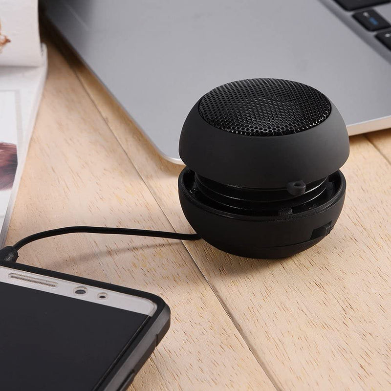 Lightweight Mini Portable Travel 3.5mm Speaker Built-in Battery for Mobile Phone MP3 PC (Black) black