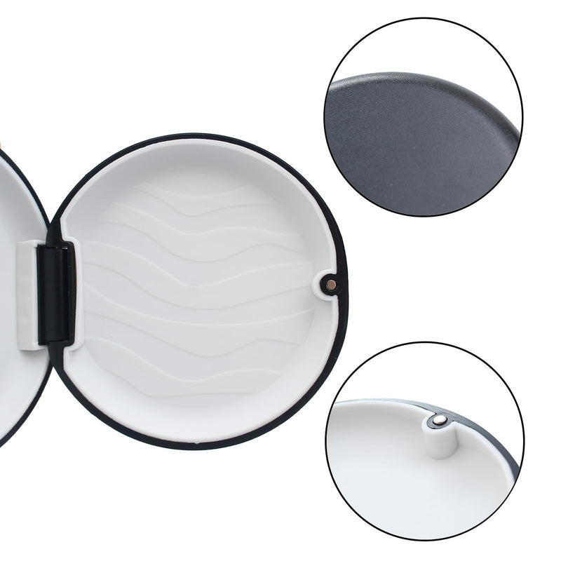 1 piece braces box, denture box, denture container, KFO box, braces box, box for dentures, denture container, for travel and daily use (black)