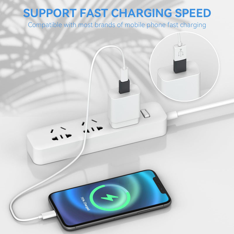 4-Pack USB C to USB Adapters, with 2 Type C Female to A Male Converters & 2 USB C Male to USB Female Connectors, Compatible with Apple Watch, iPhone 15 Pro Max 14 13 12, AirPods, Ultra 8 9 - Gray C-A，A-C/4 pack (Grey)