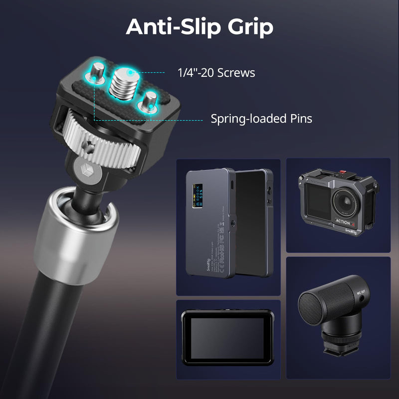[AUSTRALIA] - SMALLRIG 11'' Magic Arm with 1/4"-20 Screws & Spring-Loaded Pins, 1.5kg Load Capacity, 360° Dual Ball Head, Non-Slip Design for Cameras/Lights/Monitors/Mics/Phones – 5309 1-Pack (Upgraded Version) 