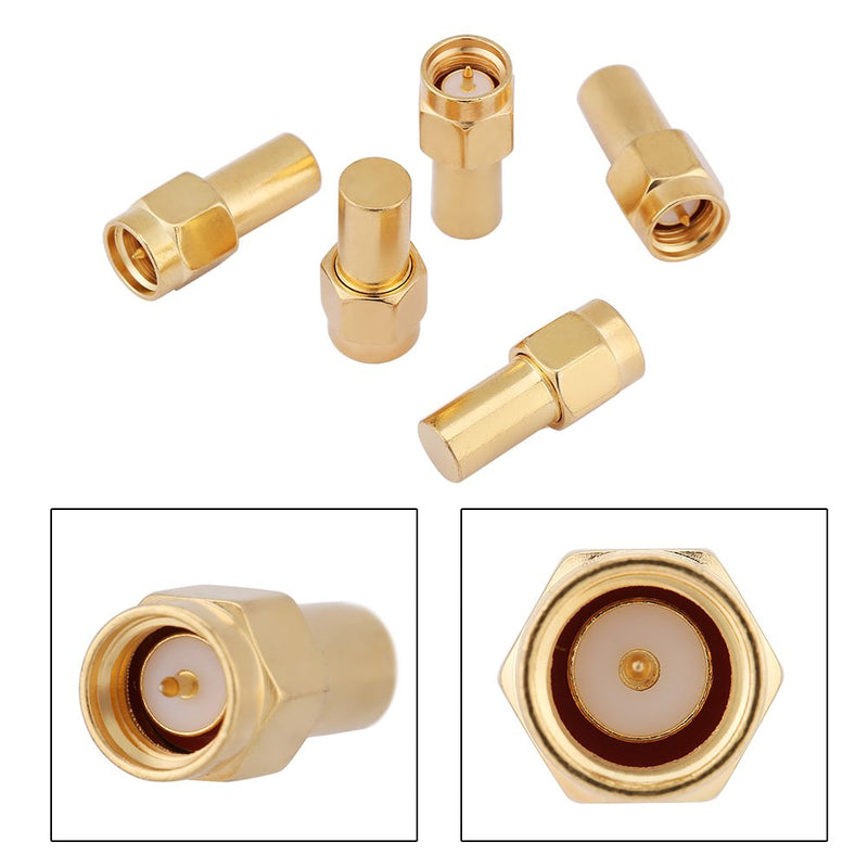 [AUSTRALIA] - sma50ohl 5pcs SMA Male Connector RF Coaxial Matched Terminator Termination 5 Pieces SMA Connector Coaxial Adapter Terminal Terminal Terminal Termination Load 50 Ohm 2W Load 