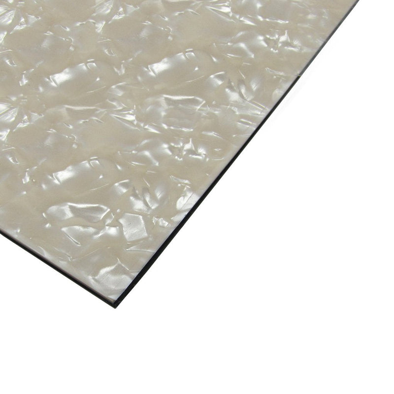 FLEOR 12 x 17 Inch Blank Guitar Pickguard Material Scratch Plate Backplate Sheet for Electric Guitar Bass Pickguard Custom, 4Ply Aged Pearl