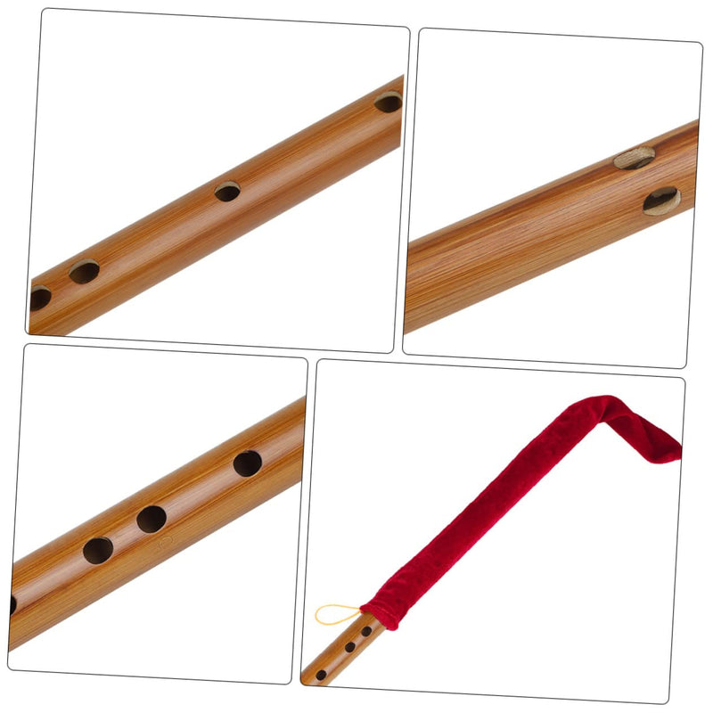 Toyvian Piccolo Alto Recorder Introductory Flute Native Instruments Flute Dizi Handmade Flute Musical Instrument Dizi for Beginners 10 Hole Mini Saxophone Bamboo Flute Child Wood Manual Brown 52X2.45X2.45CM