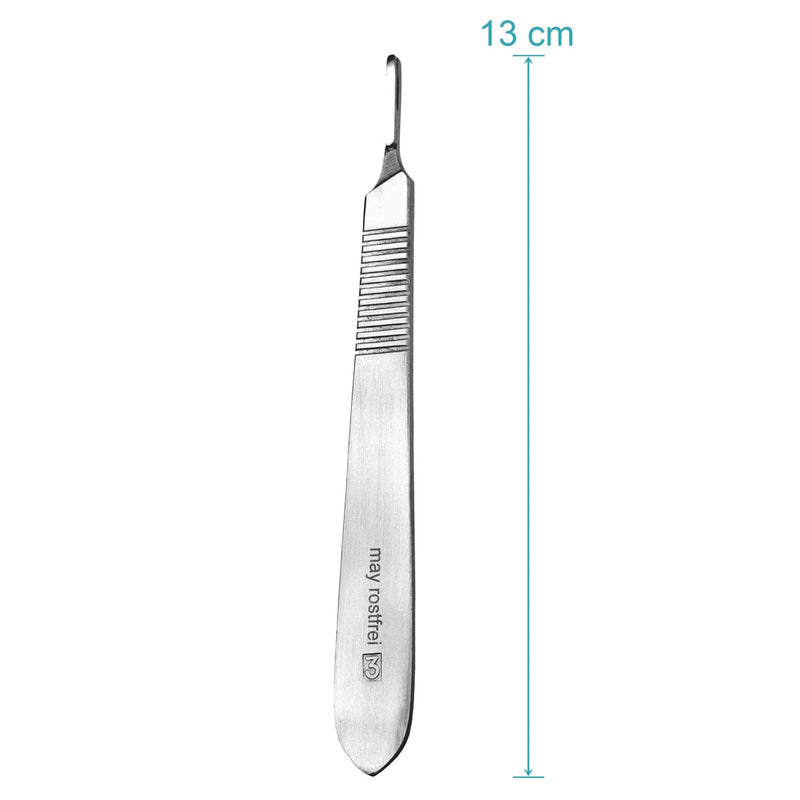 May Hollow Chisel Blades Scalpel Set for Podiatry & Foot Care - Scalpel Holder No. 3 & 10 Sterile Carbon Steel Blades Figure 10