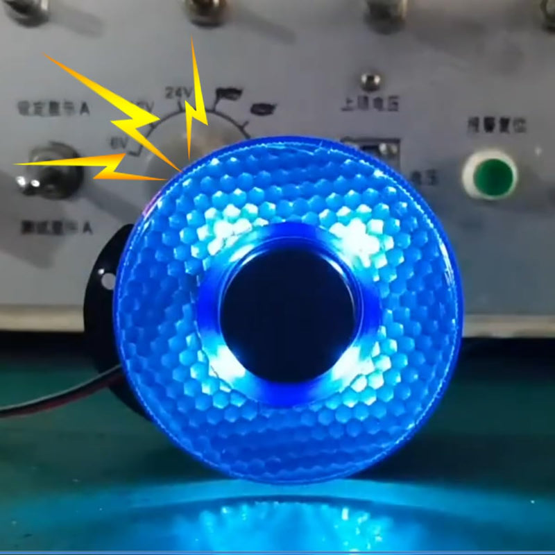 Alert Siren, 12V/24V 6 Tone Car Alarm Auto Warning Siren Horn for Motorcycle Car Vehicle, 105dB Buzzer Horn Alarm Siren with LED Light