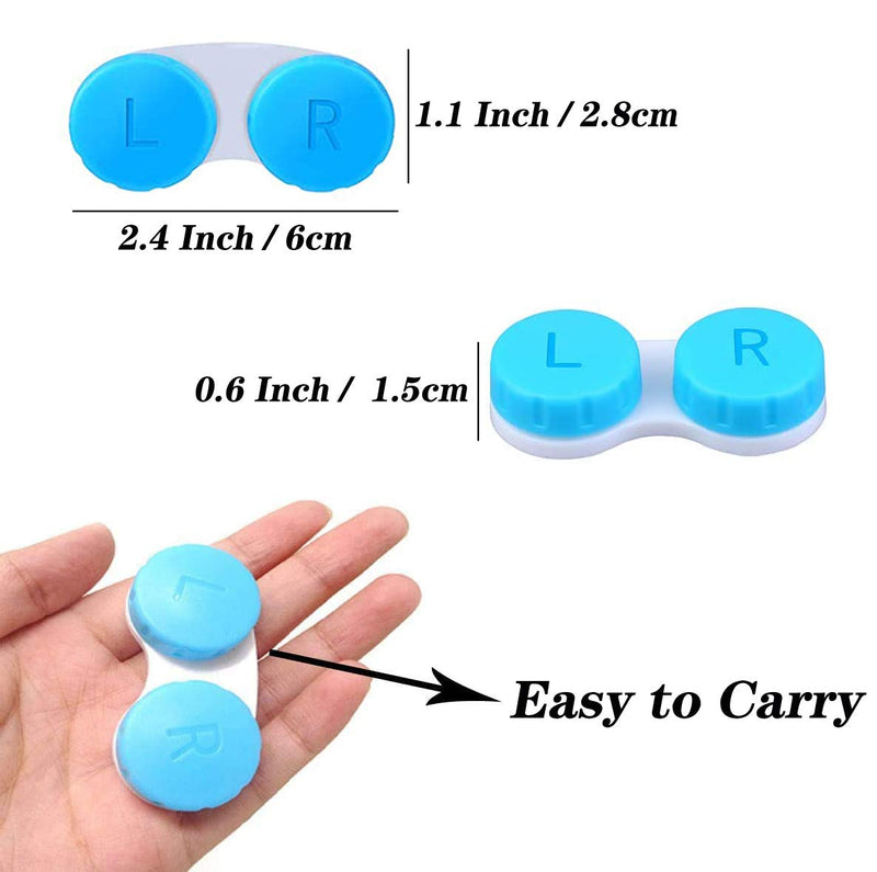 12 Pack Colorful Contact Lens Case Box Holder Container Soak Storage Kit 12 Count (Pack of 1)