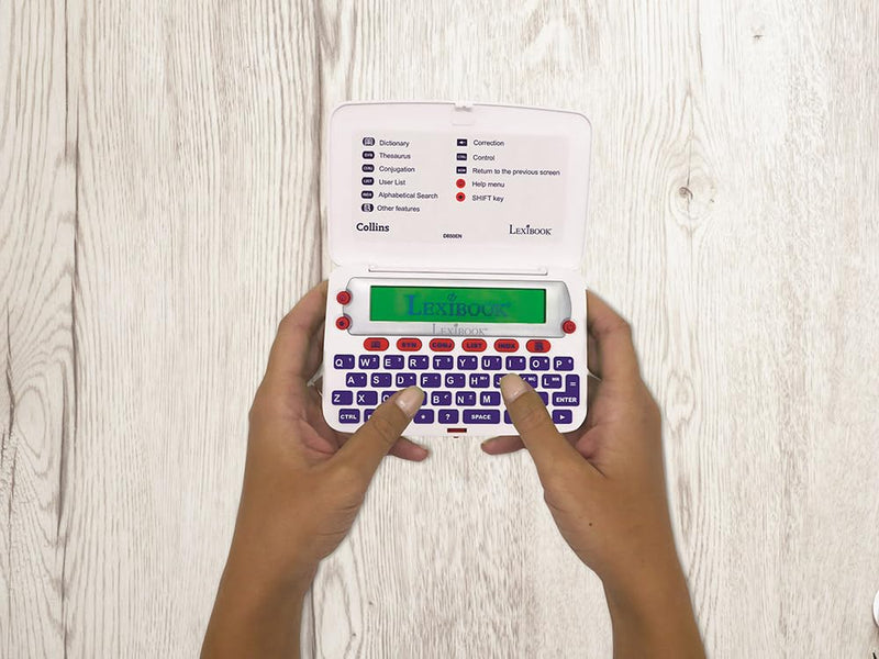 [AUSTRALIA] - LEXiBOOK - The Collins English Dictionary, 13th Edition - Electronic Dictionary, Definitions, Thesaurus, Conjugation, Phonetic Spellchecker, Crossword Solver, with Battery, Blue/White, D850EN 