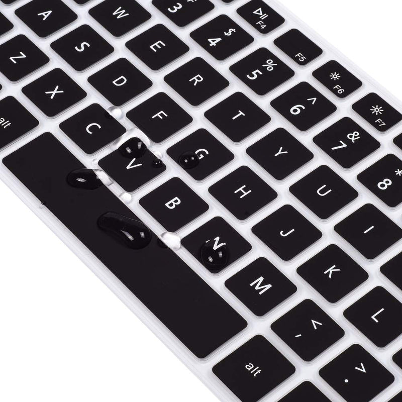 Keyboard Cover for 2021 Dell Inspiron 15 3000 3501 3502 3505, Dell Inspiron 15 17 5000 5584 5593 5594 5598 5501 5502 5505 5508 5509, 7000 7500 7590 7591 7501 7506 7706 7790 7791 Keyboard Skin, Black