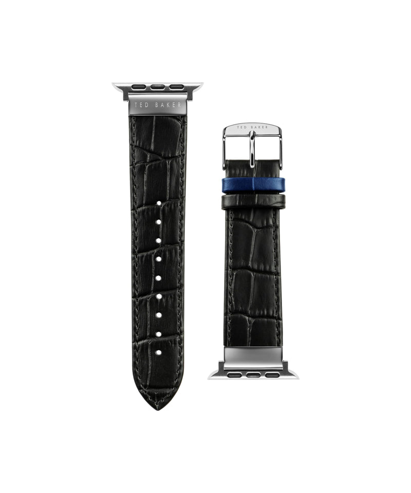 Ted Baker Black Croco Leather Strap for Apple Watch® (Model: BKS42F226B0)