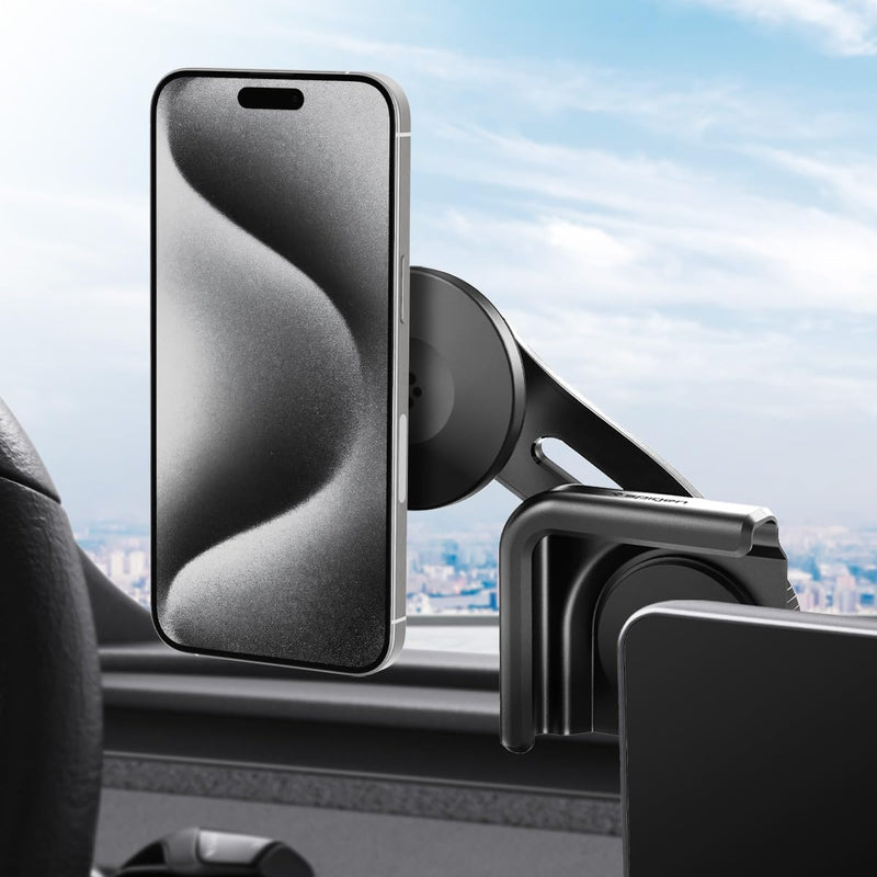 Spigen TapLock Adhesive-Free MagSafe Tesla Phone Mount for Tesla Model Y | For Model Y/3/S/X/Juniper - For iPhones with MagSafe & Galaxy phones with MagSafe cases & Pixel phones with Pixelsnap Non-charging MagSafe Mount