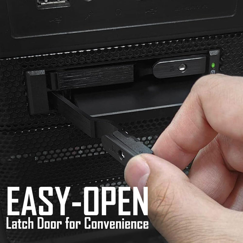 Kingwin Trayless Aluminum Mobile Rack with Keylock for 2 x 2.5 SATA/SAS HDD/SSD – 6Gbps/12Gbps Data Transfer, Tool-Free Installation, Secure Keylock Design SATA Dual Bay