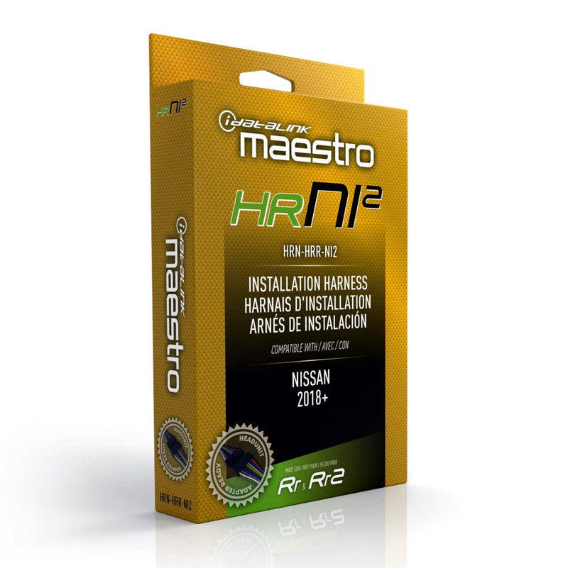 Idatalink Maestro HRN-HRR-NI2 Plug and Play Harness for Compatible Nissan Vehicles 2018+ (ADS-MRR or ADS-MRR2 Module Required)